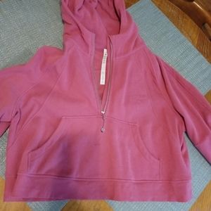 Lululemon over sized scuba half zip in pink blossom